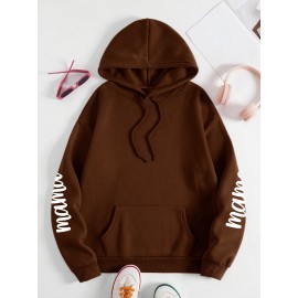 Plus Size - Bear Mom - Hooded Sweatshirt