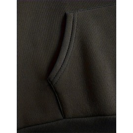 [Plus Size Angel Wings Hoodie] Soft & Comfortable Plus Size Angel Wings Print Hoodie | Long Sleeve Pullover with Pockets, Casual Style for Women, All Season Wear