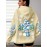 [Cozy Snowman Hoodie] Cozy Oversized Women's Mint Green Snowman & Snowflake Print Hoodie | Soft Casual Long Sleeve Pullover with Pockets, Machine Washable, Winter Accessories, Comfortable Clothing, Playful Graphic Design, Durable Fabric
