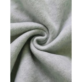 [Floral Print Hoodie] Women's Plus Size Floral Print Hoodie - Cozy Long Sleeve Pullover with Pockets, Soft Casual Wear, Brown with Red Roses and Green Leaves Design, Allseason Hoodie | Stylish Casualwear | Comfortable Fabri