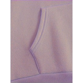 [Floral Print Hoodie] Women's Plus Size Floral Print Hoodie - Cozy Long Sleeve Pullover with Pockets, Soft Casual Wear, Brown with Red Roses and Green Leaves Design, Allseason Hoodie | Stylish Casualwear | Comfortable Fabri