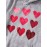 Plus Size, Women's Plus Size Oversized Valentine's Day Heart Print Hooded Sweatshirt - Grey with Pink & Red Hearts, Cozy Casual Pullover with Pockets, Machine Washable Winter Fall Hooded Sweatshirt for Valentine's Outfits