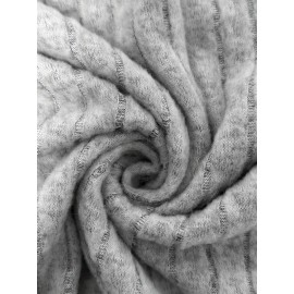 [Plus Size Hoodie] Plus Size Women's Oversized Hoodie | Adjustable Drawstring, Long Sleeve, Machine Washable, Textured Fabric, Casual Pullover, Drop Shoulder, Kangaroo Pocket, Fall Winter Sweatshirt