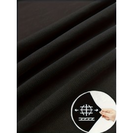 Plus Size, 's Elegant V-Neck Short-to-Medium Length (knee/ankle) A-Line Dress - Wrinkle-Free & Tie Waist, Short Sleeve-like-like Collar-like -like Design (No Bulk), All-Season Wear for Weddings, Parties, or Semi