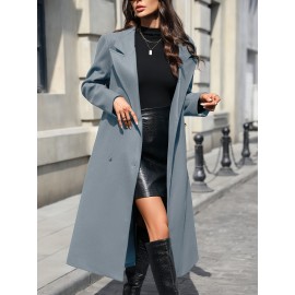 [Elegant Trench Coat] Vibrant Green Women's Elegant Casual Long Trench Coat | Machine Washable Lightweight Spring/Fall Outerwear with Classic Collar & Regular Fit, Autumn Fashion, Durable Fabric, Smooth Texture