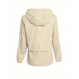 Raincoat Women Lightweight Rain Jackets Packable Outdoor Hooded Windbreaker