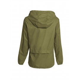 Raincoat Women Lightweight Rain Jackets Packable Outdoor Hooded Windbreaker
