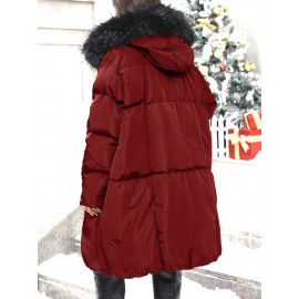 Women'S Elegant Long Winter Coat - Full-Length Cold Weather Jacket, Non-Stretchy Outer Layer for Extreme Cold, Formal & Everyday Winter Outfits - Elegant Women'S Outerwear, Seasonal Fashion, Classic Silhouette, Durable Construction, Warm Jacket, Fashionconscious Women