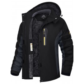 Women's Plus Size Ski Jacket Winter Outdoor Windproof Waterproof Soft Shell Jacket Detachable Snow Cap 5 Pocket Warm Fleece Lining Thickened Thermal Coat Outdoor Sports Ski Snowboard Hiking Camping Mountaineering Large Size Jacket