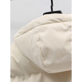 1pc Elegant Women'S Polyester Jacket - Solid Color Crew Neck Long Sleeve with Pockets for Fall/Winter Outdoor Sports and Casual Warmth