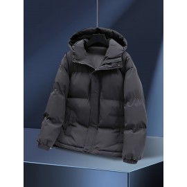 1pc Elegant Women'S Polyester Jacket - Solid Color Crew Neck Long Sleeve with Pockets for Fall/Winter Outdoor Sports and Casual Warmth