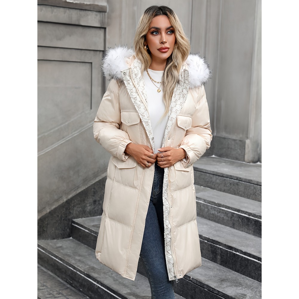 Plus Size Women'S Cozy Fleece-Lined Hooded Jacket - Thick Warm Winter Coat with Zipper Front, Long Sleeves, and Fluffy Lined for Fall/Winter Casual Wear, Winter Coats